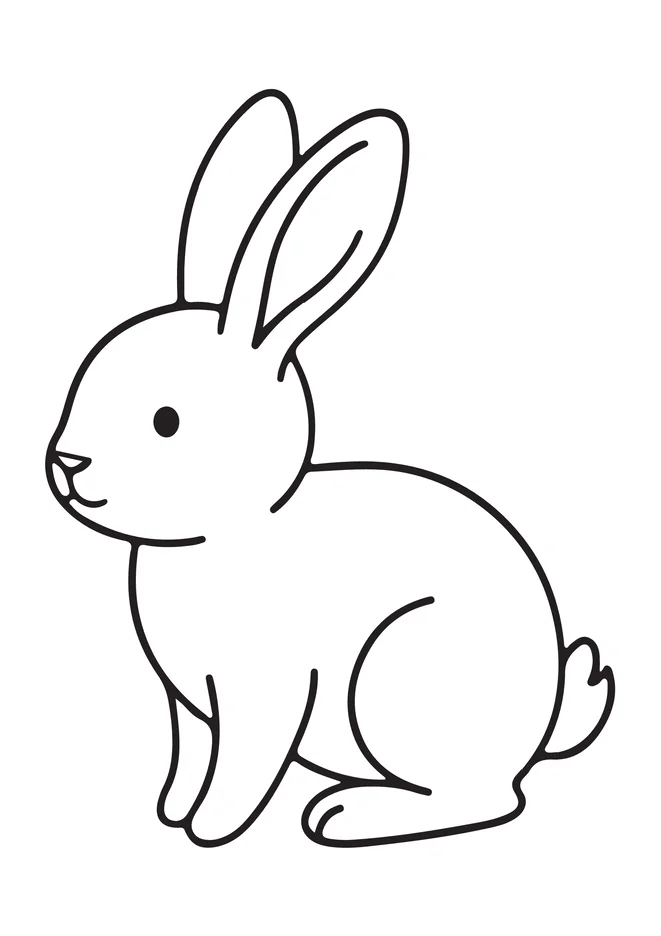 Desenho de coelho para colorir para imprimir e colorir - imagem 10